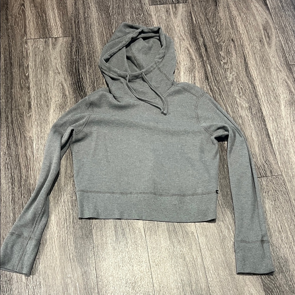 Prana Heather Gray Waffle Knit Top